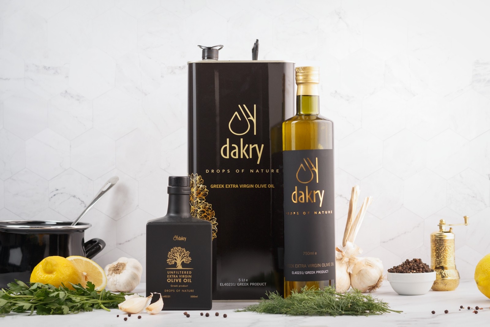 Dakry Olive | Εξ. Παρθένο Ελαιόλαδο - Μεταλλικό δοχείο 5 λίτρων