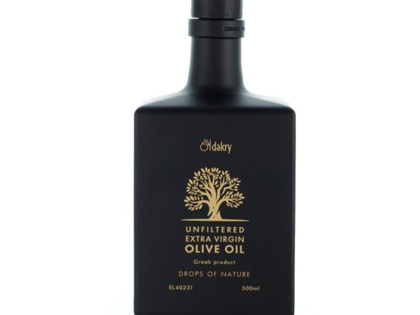 Unfiltered Ex. Virgin Olive Oil polyphenolic Messinian 500ml- Premium glass bottle