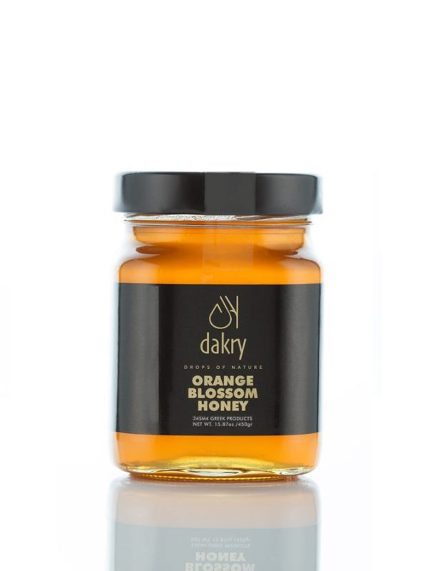 Jar of Greek orange blossom honey