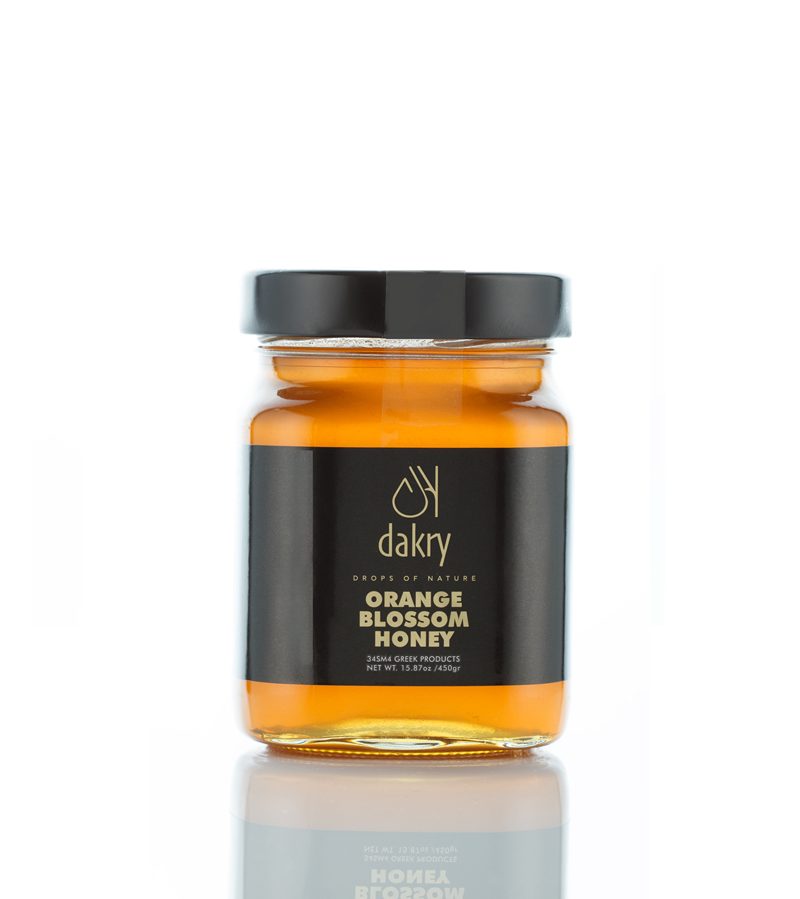 Jar of Greek orange blossom honey