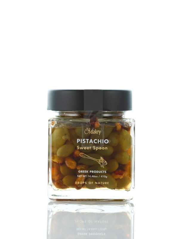 Aegina Pistachio Spoon Sweet Traditional Aegina pistachio spoon sweet in a glass jar