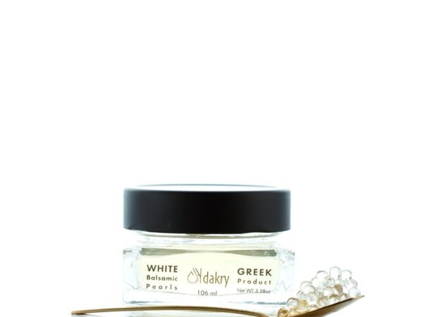 White balsamic pearls