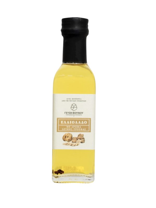 Bottle of extra virgin olive oil infused with winter white truffle, 100ml