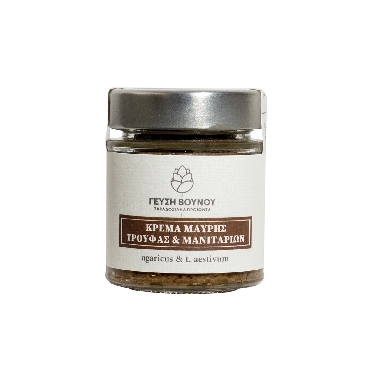Jar of black truffle and agaric mushroom pate, 125 grams