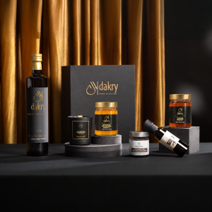 The Classy Choice, a Luxury Greek gift box with whiskey caramel candle, truffle products, Greek honey and olive oil