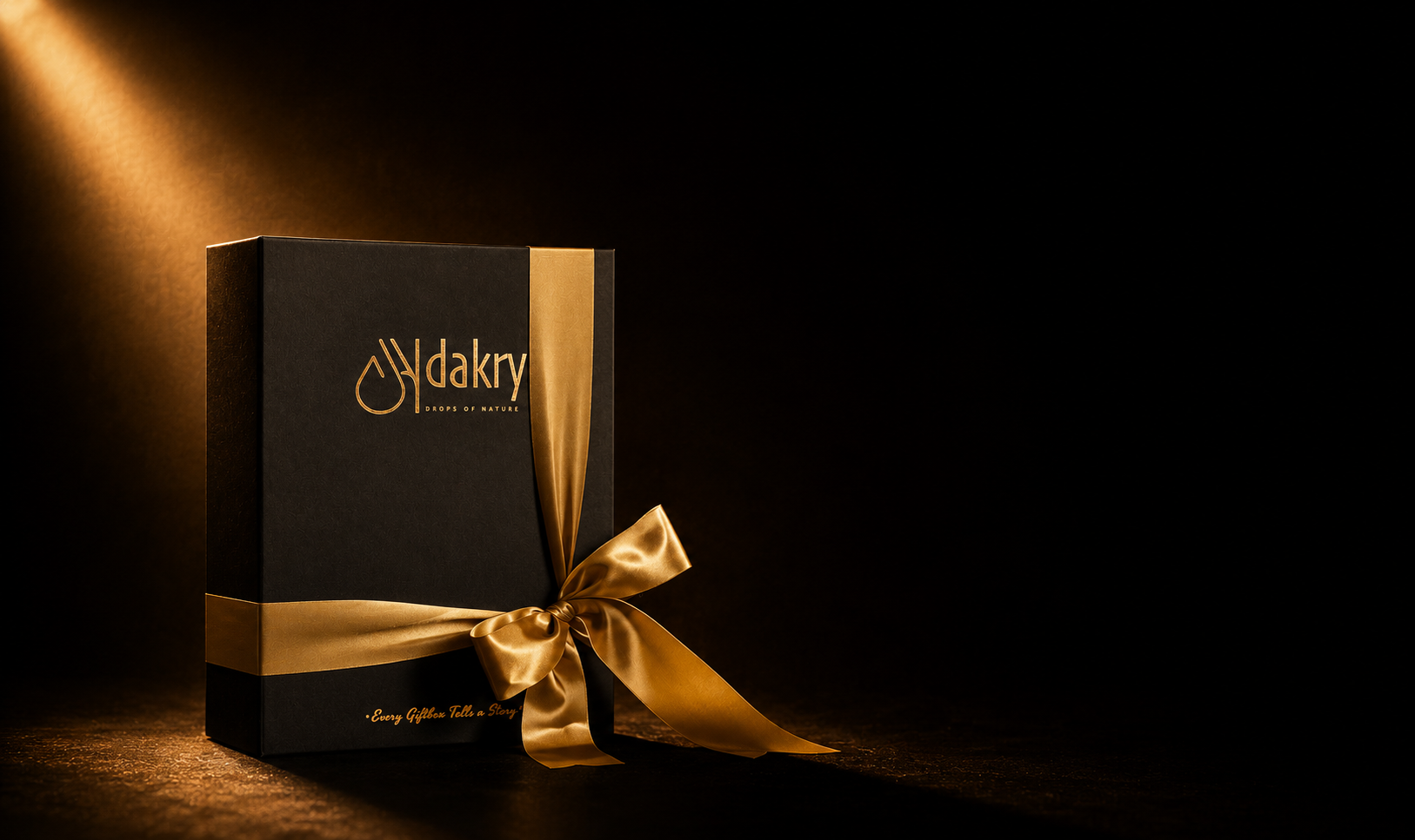 Dakry luxury Mediterranean gift box with gold ribbon