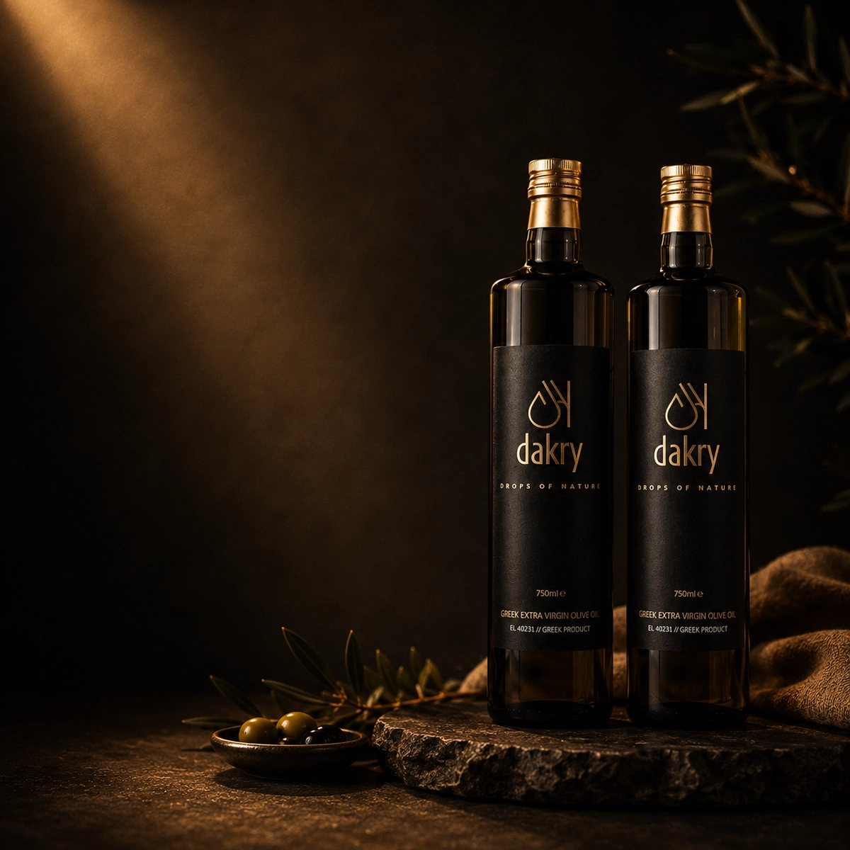 Dakry Extra Virgin Olive Oil Twin Pack premium presentation