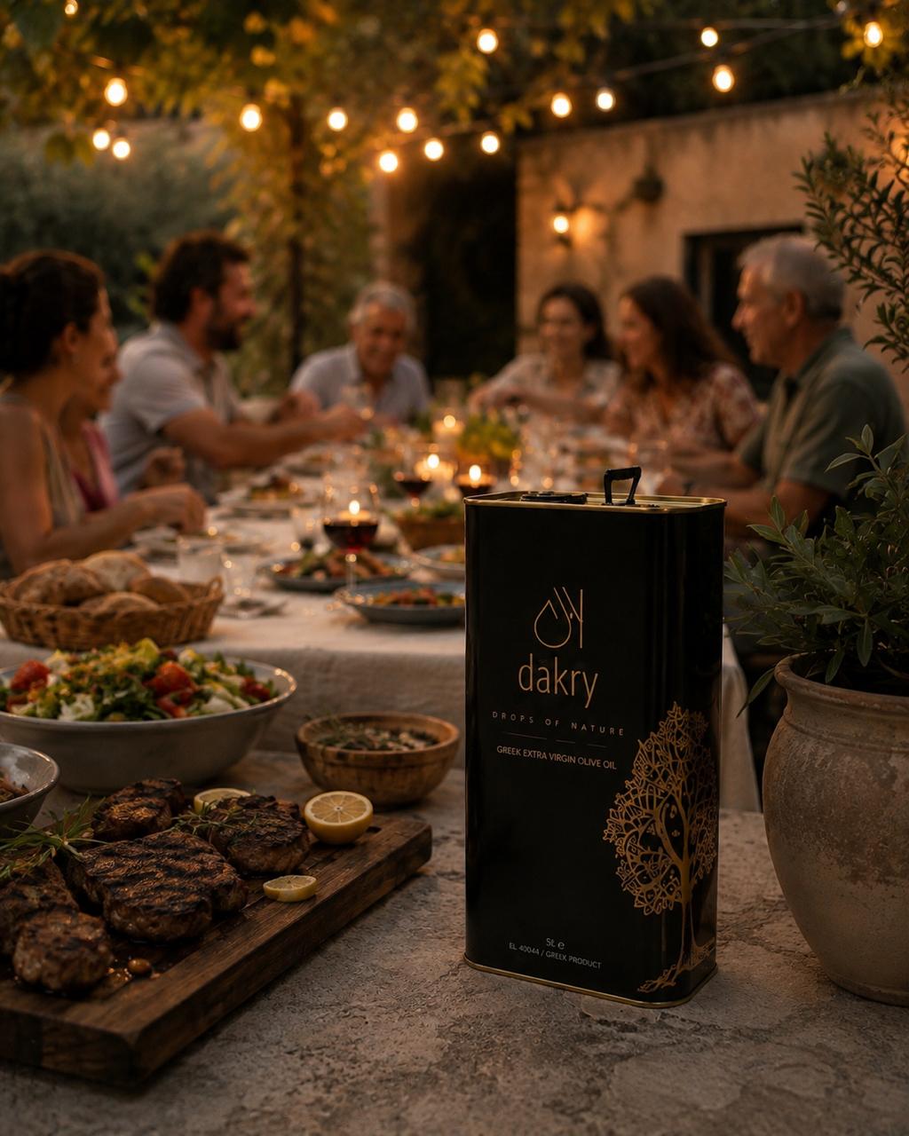 Dakry Extra Virgin Olive Oil 5 litre tin from Messinia
