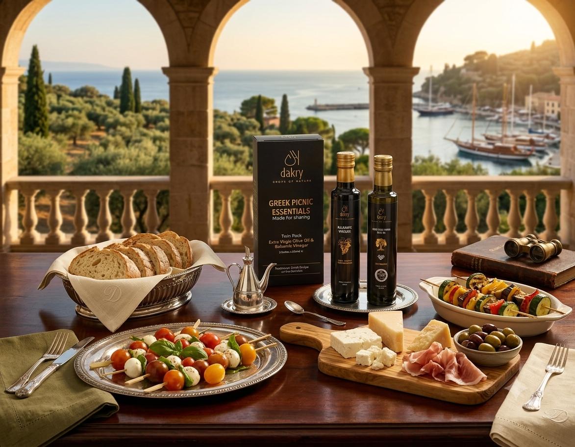 Dakry Greek Picnic Essentials premium Mediterranean presentation